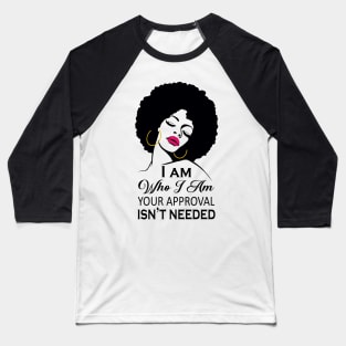 Black Queen Lady Curly Natural Afro African American Ladies Baseball T-Shirt